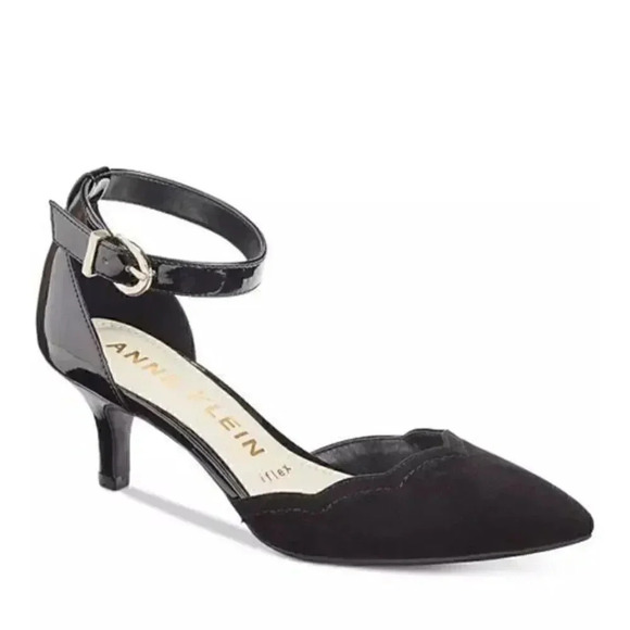 Anne Klein Shoes - Anne Klein iflex size 9 black heels with ankle straps